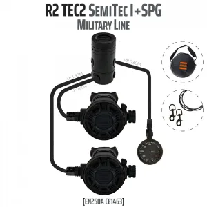 R2 TEC2 SemiTec I regulator set with pressure gauge, Military Line