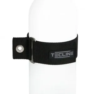 Mounting strap with tensioner for 1.5 L and 2 L tanks