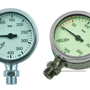 Pressure gauge 52/63 mm, 400/300 bar, chrome
