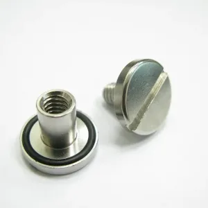 Nut and bolt with O-ring, short (10 mm)