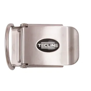 Stainless steel belt buckle 50 mm with D-ring and logo