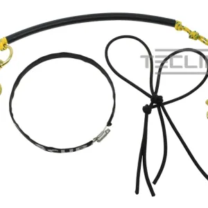 Stage rigging kit with brass bolt snap and bungee cord