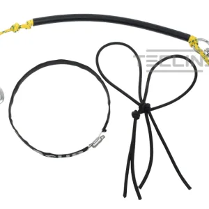 Stage rigging kit with stainless steel bolt snap and bungee cord