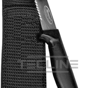 Knife with harness pouch