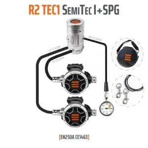 R2 TEC1 SemiTec I regulator set with pressure gauge