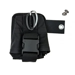 Soft double weight pocket for backplate, left, black
