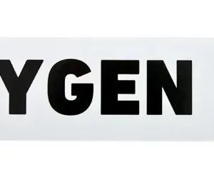 OXYGEN 6 sticker, 30 x 9 cm