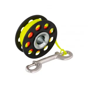 Spool with spinner and 100 mm stainless steel snap
