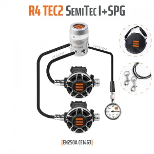 R4 TEC2 SemiTec I regulator set with pressure gauge