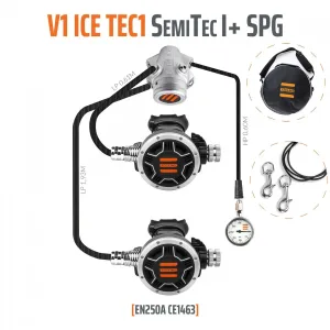 V1 ICE TEC1 SemiTec I regulator set with pressure gauge