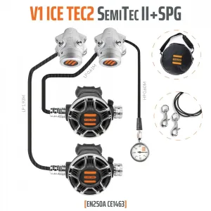 V1 ICE TEC2 SemiTec II regulator set with pressure gauge