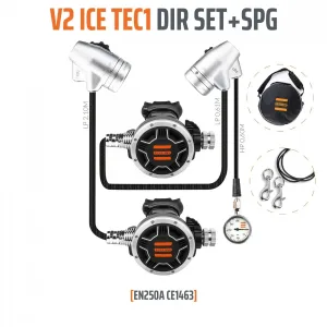 V2 ICE TEC1 DIR regulator set with pressure gauge