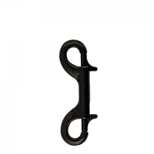 Stainless steel double-ender snap 90 mm, black, Military Line