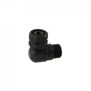 90° fixed swivel adapter for second stage, black, Military Line