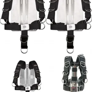 Comfort harness with stainless steel backplate