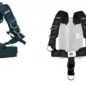 Comfort harness with aluminium backplate