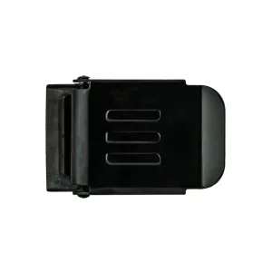 Stainless steel belt buckle 50 mm with logo E, black, Military Line