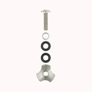 Titanium screw for single tank adapter, silver