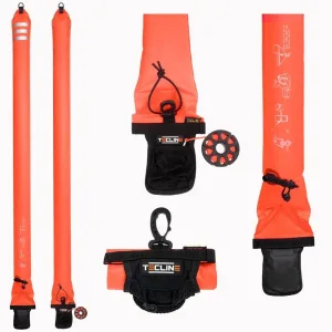 Semi-closed buoy 15/183 cm with spool and 30 m line